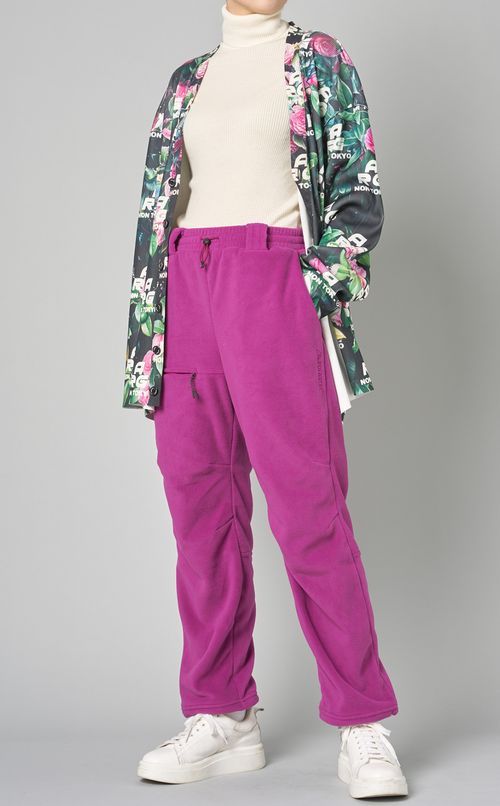 プリントリブVネックカーディガン