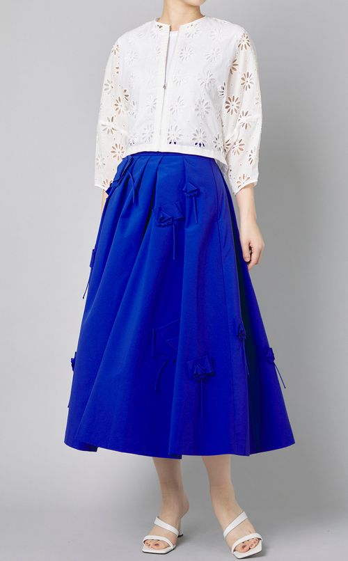 エンブロイダリーレースブルゾン