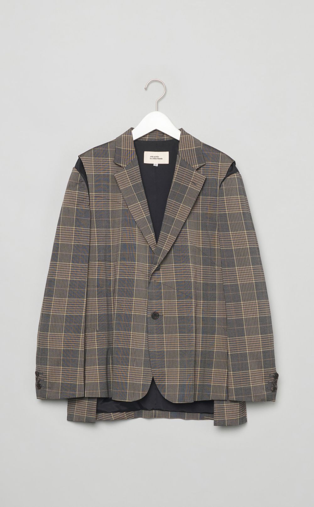 チェックテーラード2ボタンジャケット