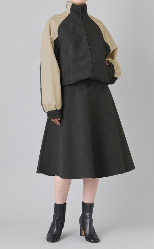 オーバーサイズ配色ダブルジップブルゾン