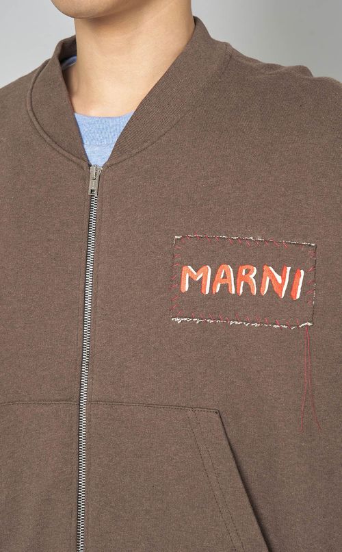 ロゴジップジャージカーディガン