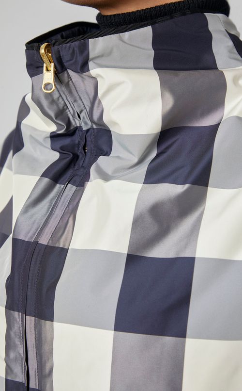 ブロックチェックリバーシブルジレ