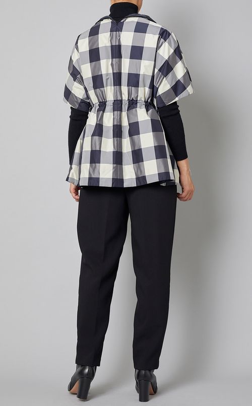 ブロックチェックリバーシブルジレ