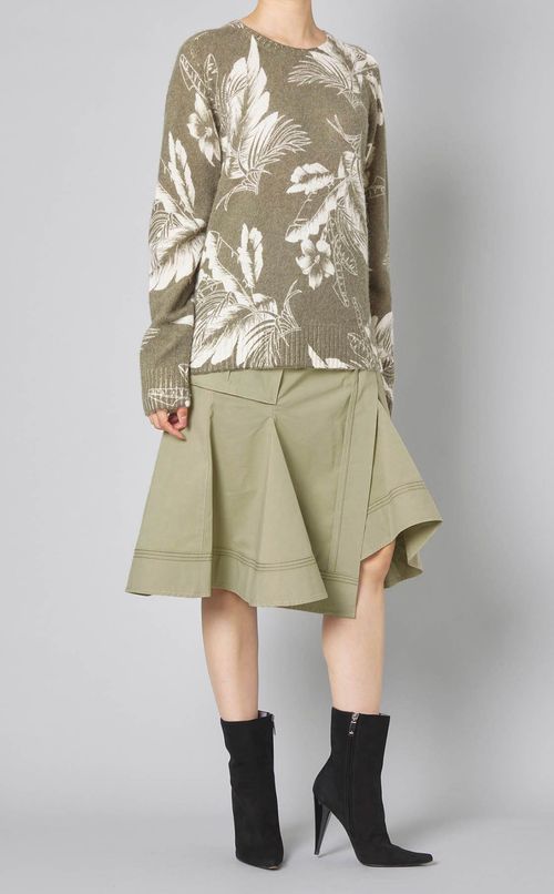 ダブルレイヤードコットンカーゴスカート