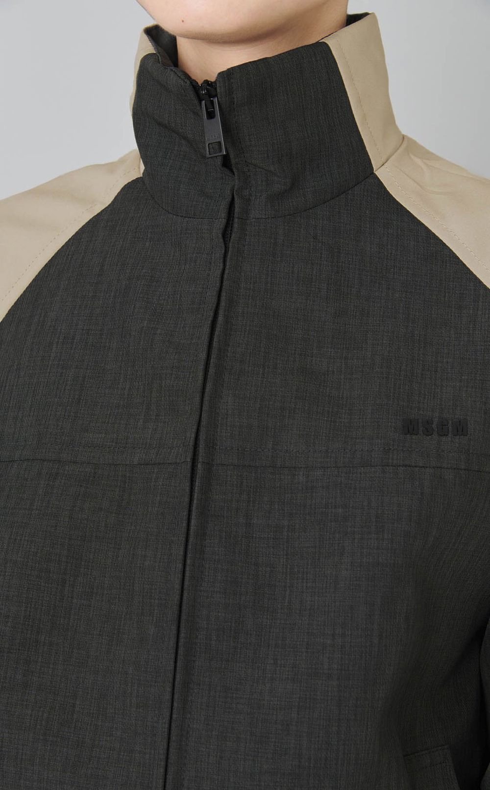 オーバーサイズ配色ダブルジップブルゾン