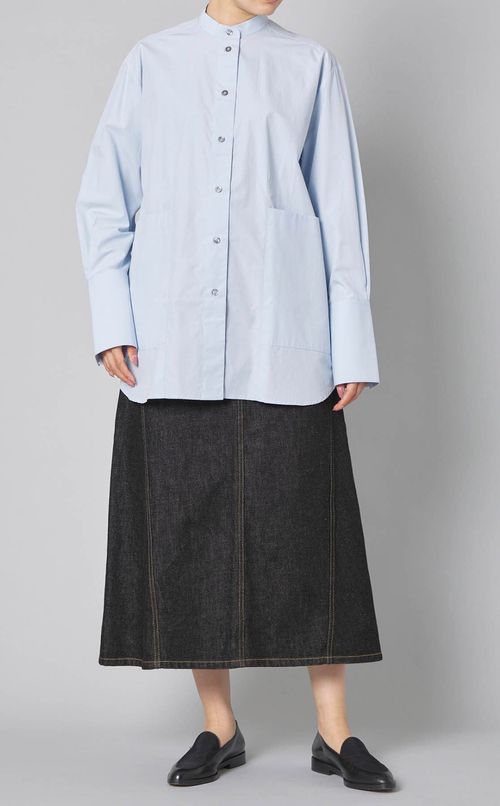 ウォッシュドブラックデニムスカート