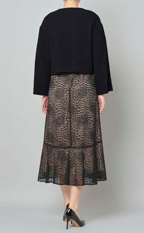 ジャガードノーカラージャケット