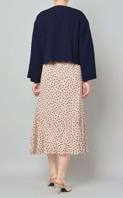 ジャガードノーカラージャケット