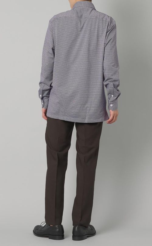 ホリゾンタルカラーチェックシャツ