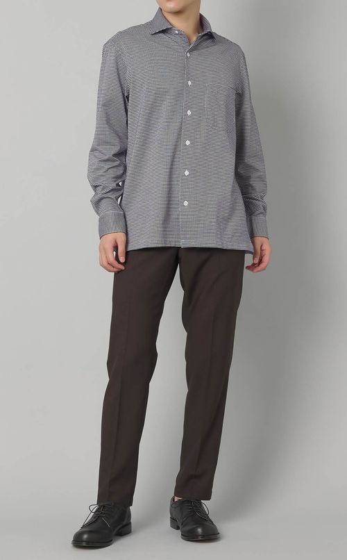 ホリゾンタルカラーチェックシャツ