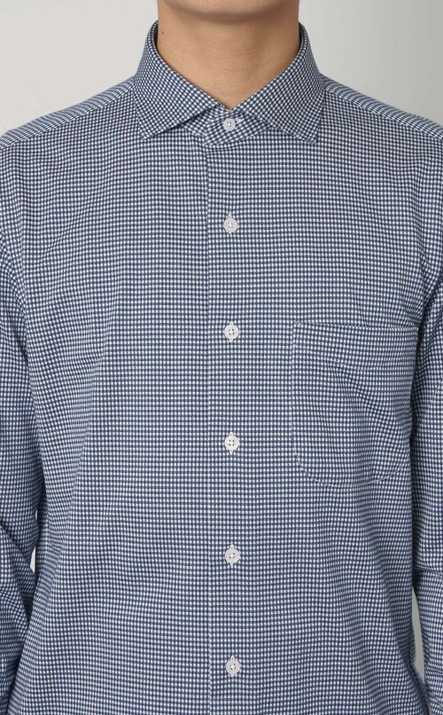 ホリゾンタルカラーチェックシャツ