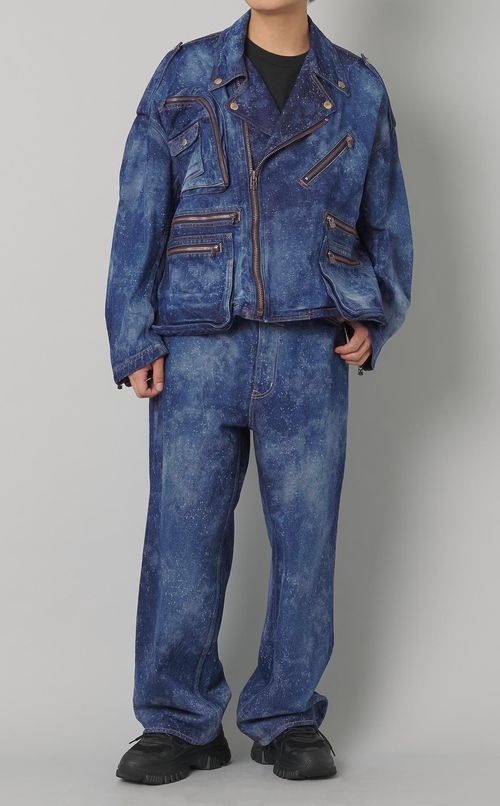 ギャラクシーデニムライダースジャケット