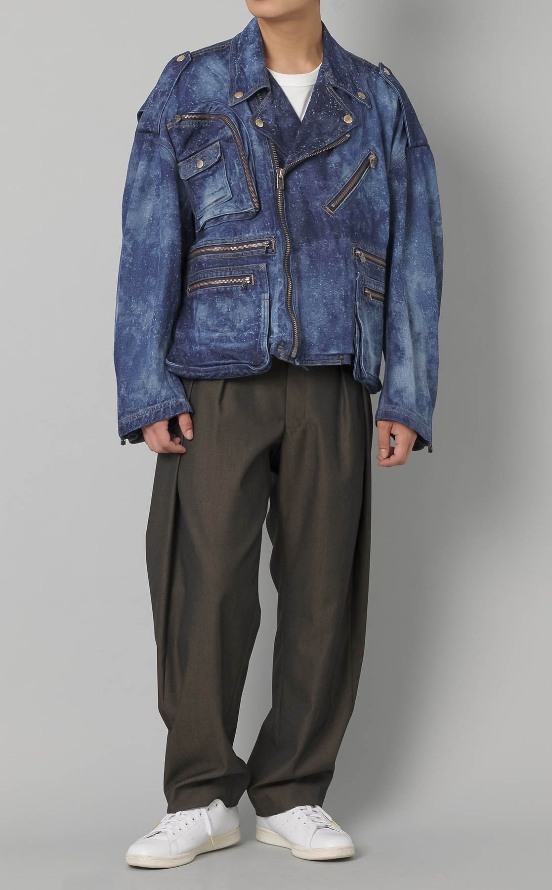 ファセッタズム　デニムジャケット　ライダースデニムジャケット　18aw FACETASM｜ギャラクシーデニムライダースジャケット