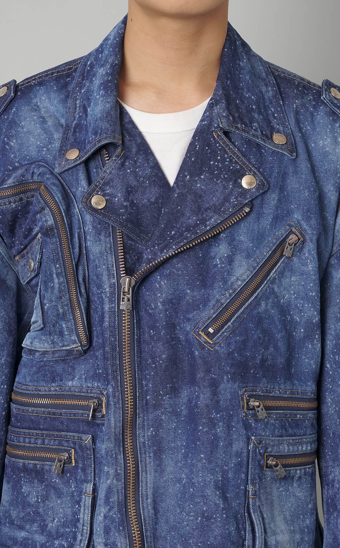FACETASM｜ギャラクシーデニムライダースジャケット