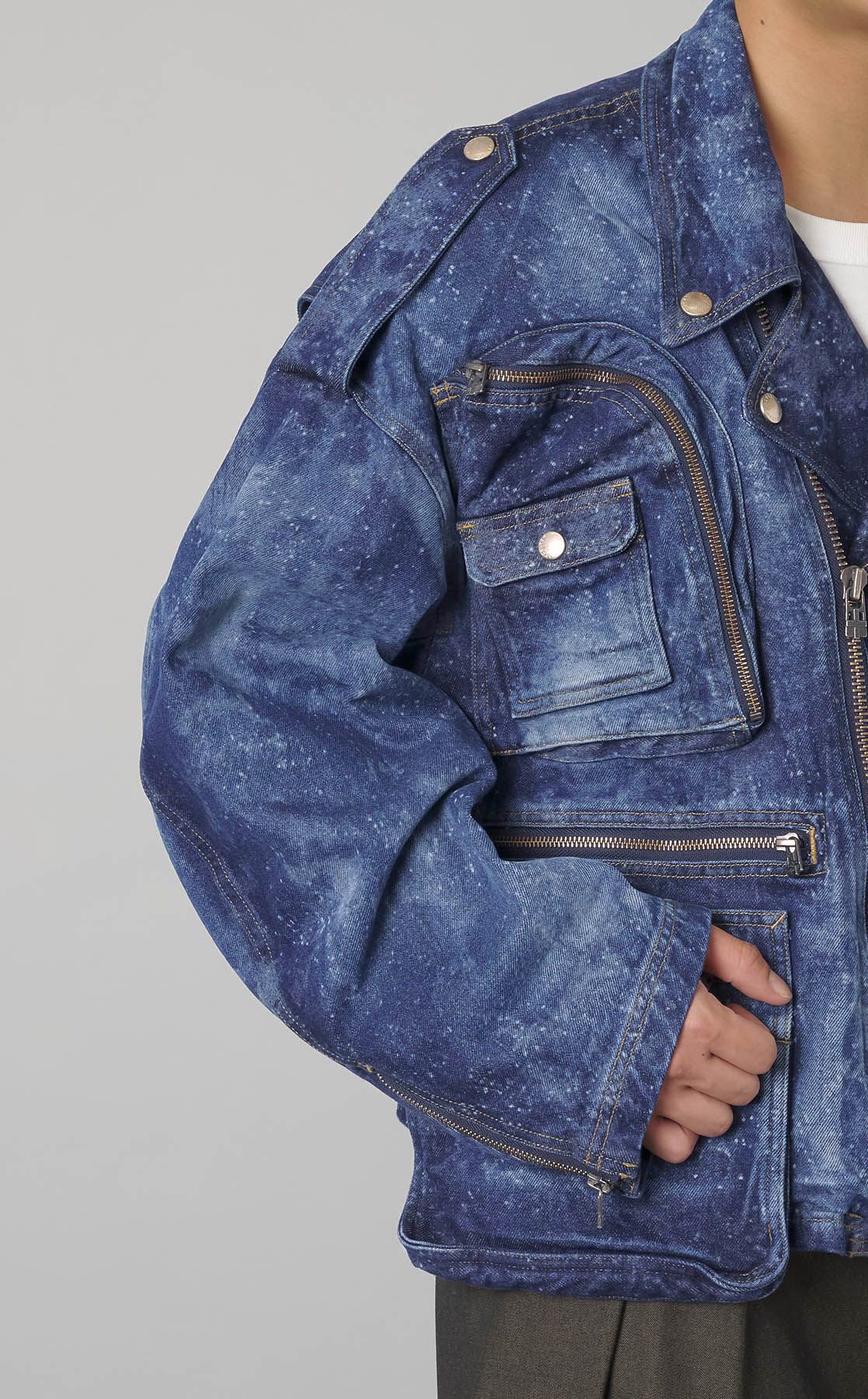 FACETASM｜ギャラクシーデニムライダースジャケット