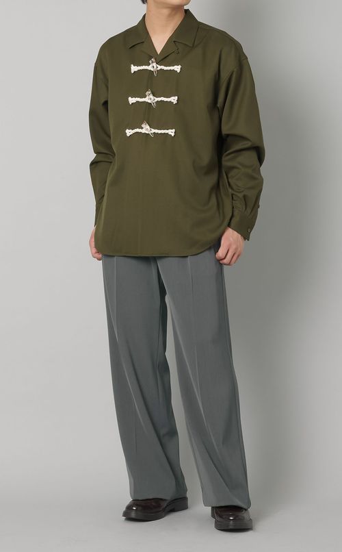 ツイルベルテッドワイドトラウザー