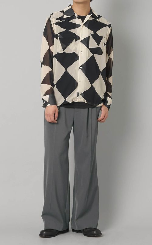 ツイルベルテッドワイドトラウザー