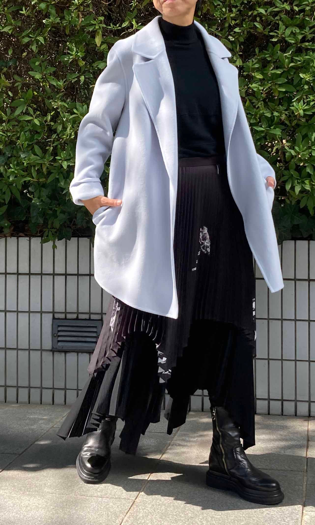 Theory ショート　ラップコート　ウールカシミヤ Theory｜ウールカシミヤショートコート