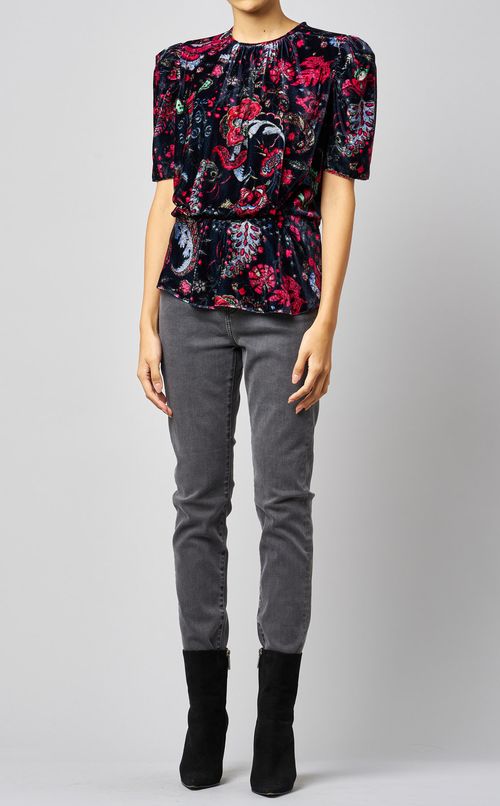 フラワープリントブラウス