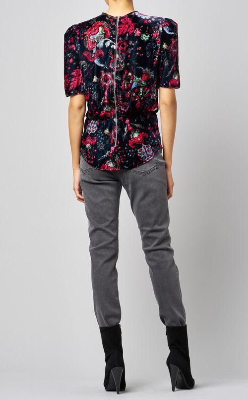 フラワープリントブラウス