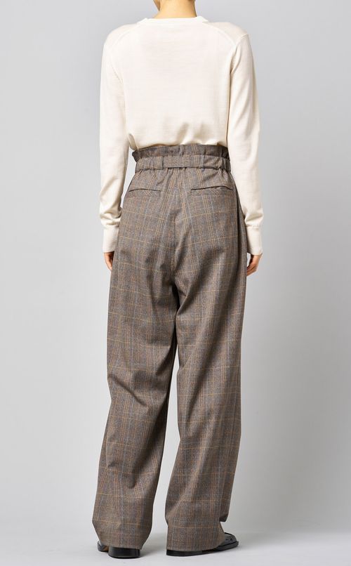 グレンチェックワイドパンツ