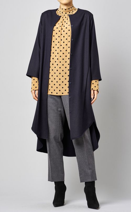 フラノストレッチロングシャツ