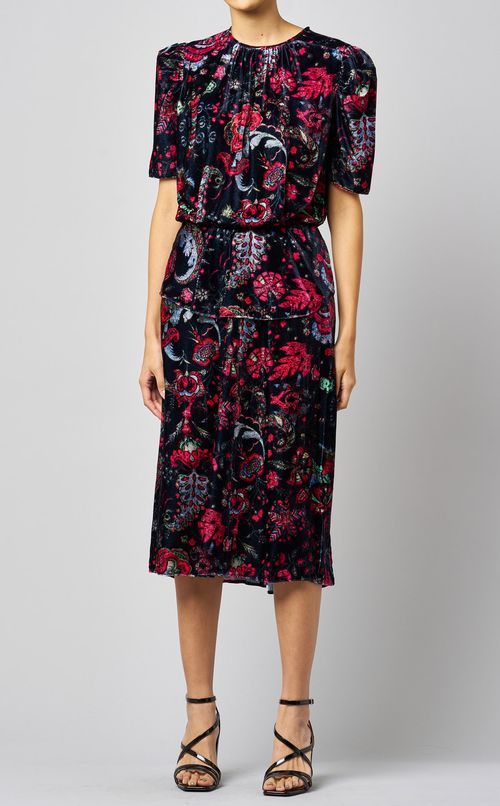 フラワープリントブラウス