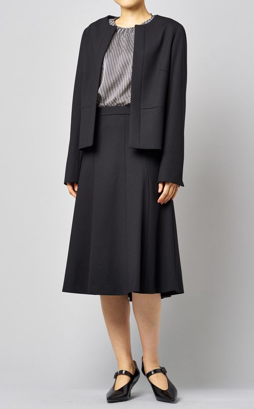 プリントパフスリーブブラウス