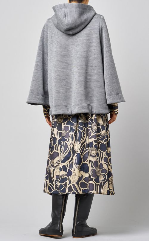 ダンボールニットフレアパーカー