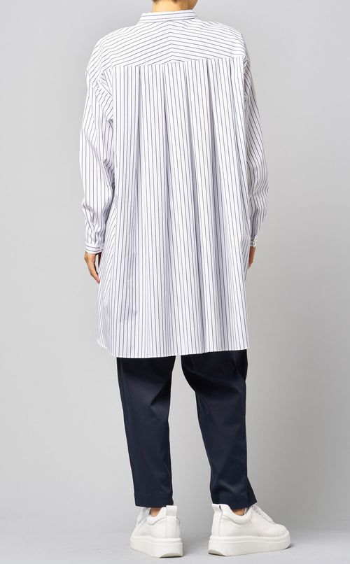 ストライプロングシャツ