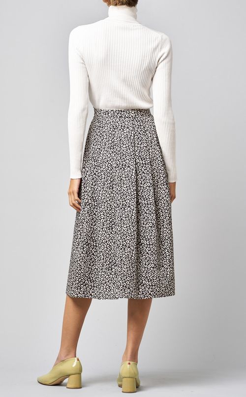 レオパードプリントフレアスカート