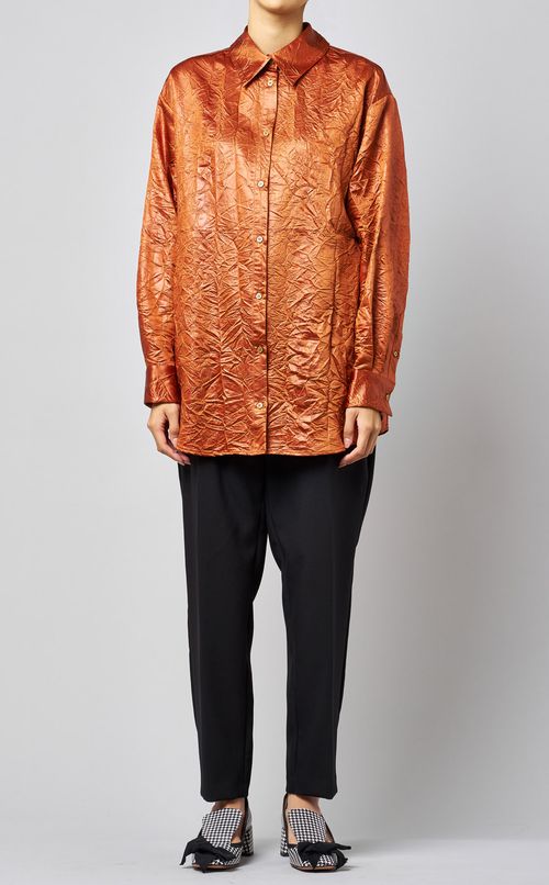 ワッシャーシャツブラウス