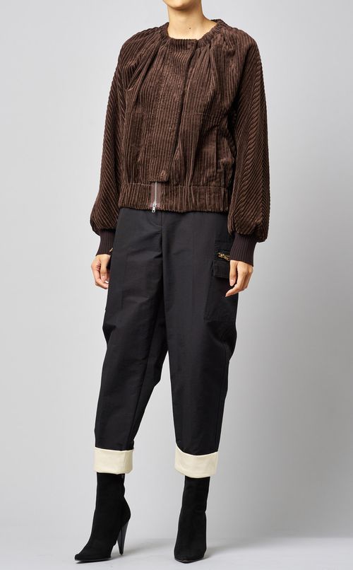 コーデュロイジップブルゾン