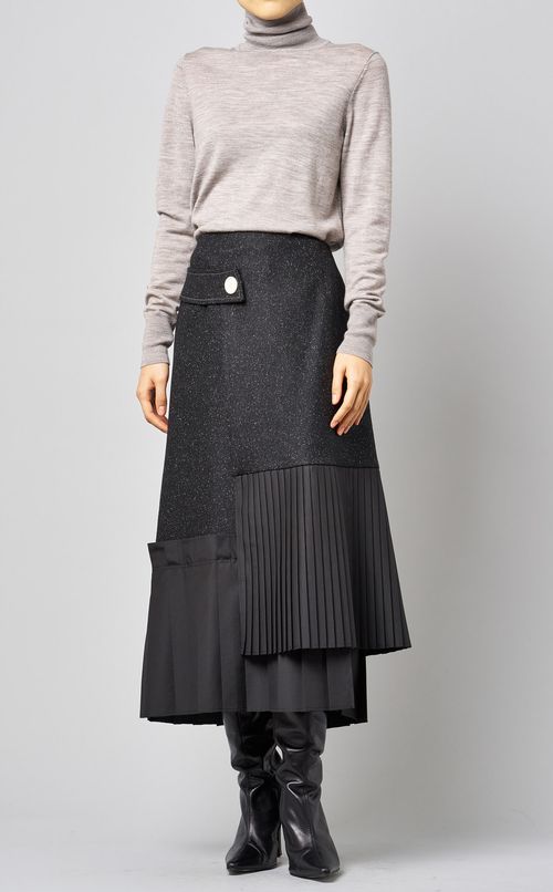 ネップツイードプリーツスカート