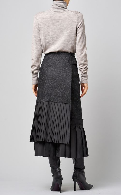 ネップツイードプリーツスカート