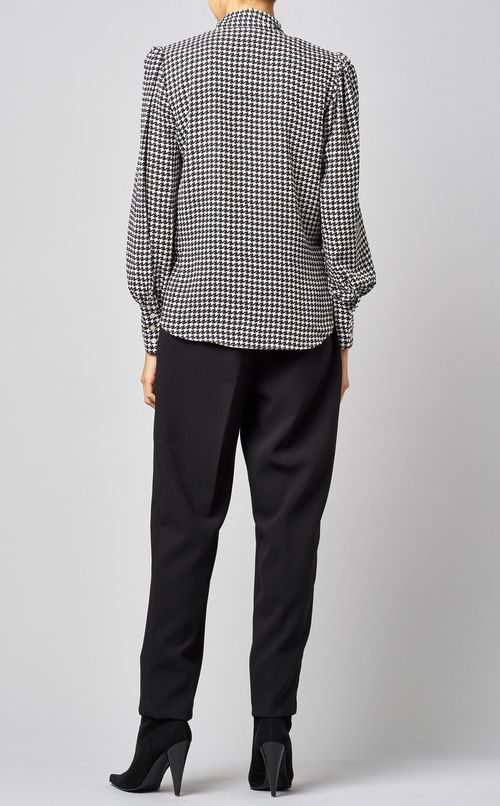 チェックボウタイブラウス