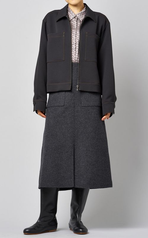 ナチュラルストレッチジップジャケット