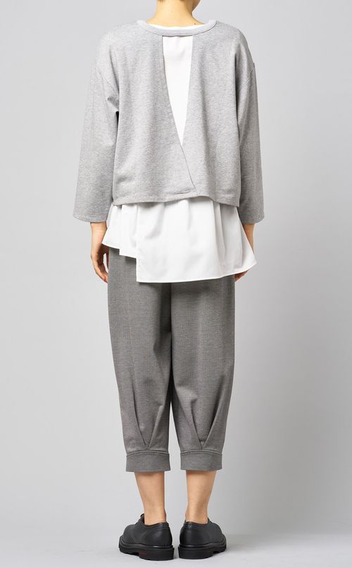 レイヤードヘムギャザートップス