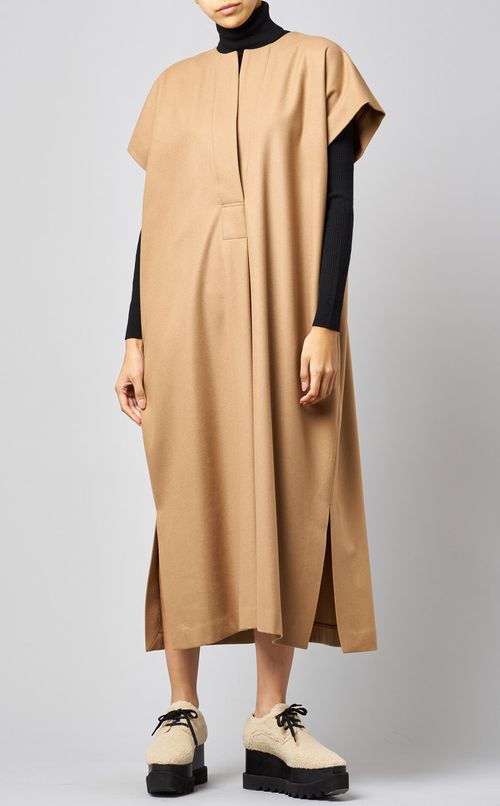 ライトウールVネックワンピース