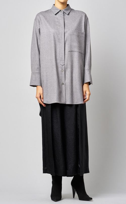 ライトウールボリュームシャツ