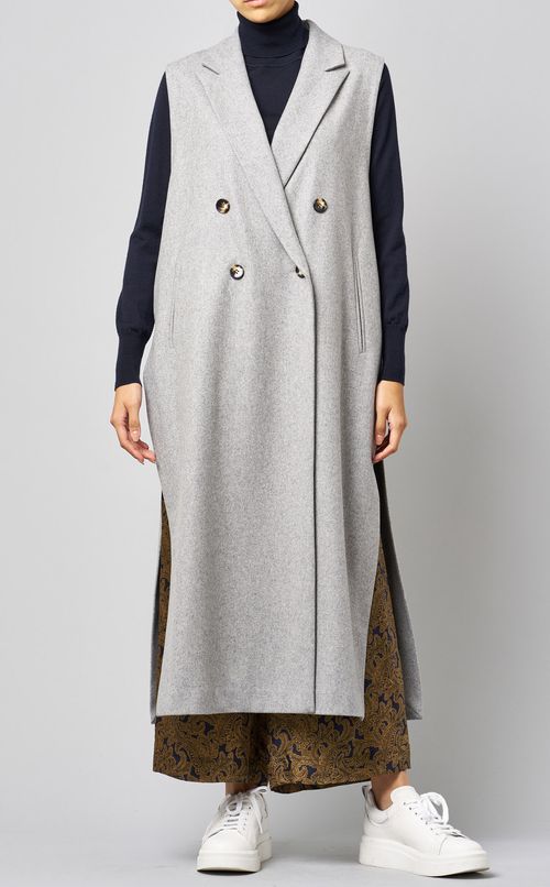 ライトメルトンロングジレ