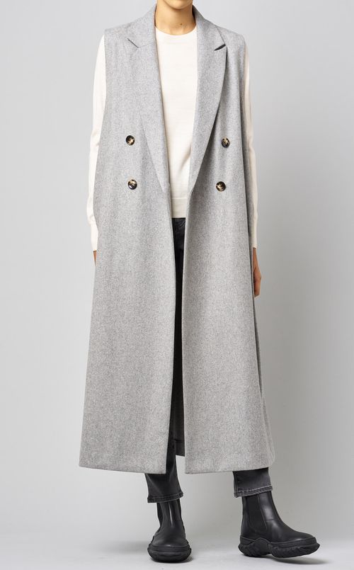 ライトメルトンロングジレ