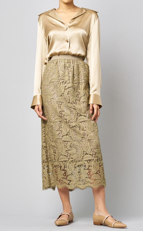 フラワーレースロングスカート