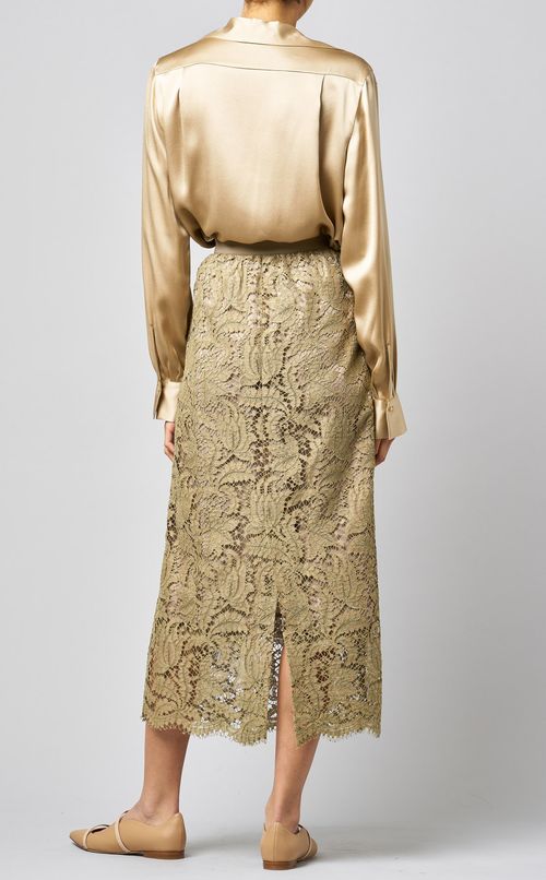 フラワーレースロングスカート