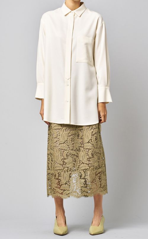 フラワーレースロングスカート