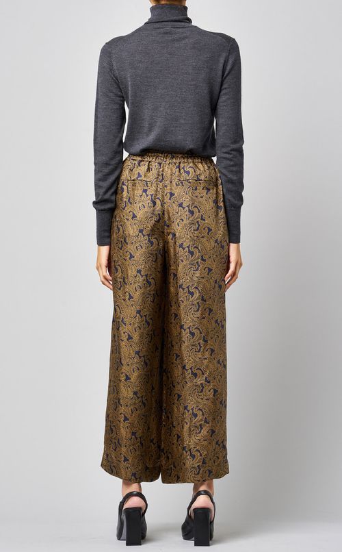 ペイズリープリントイージーパンツ