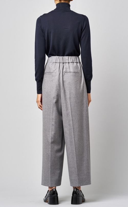 ライトウールタックワイドパンツ