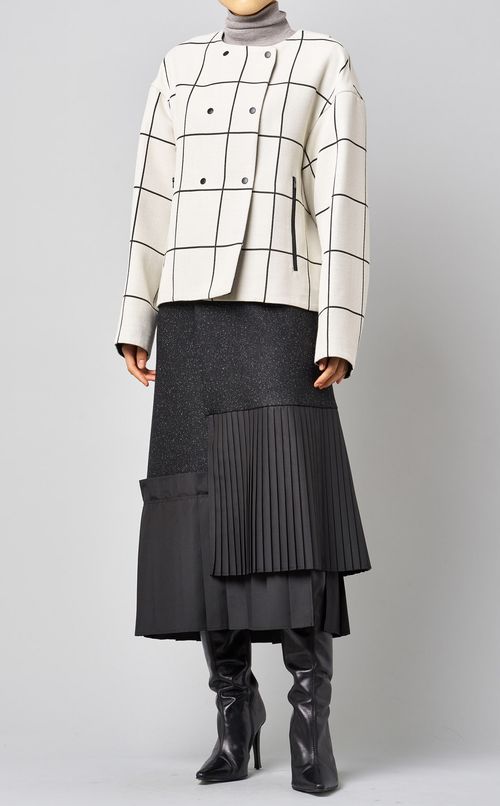 ネップツイードプリーツスカート