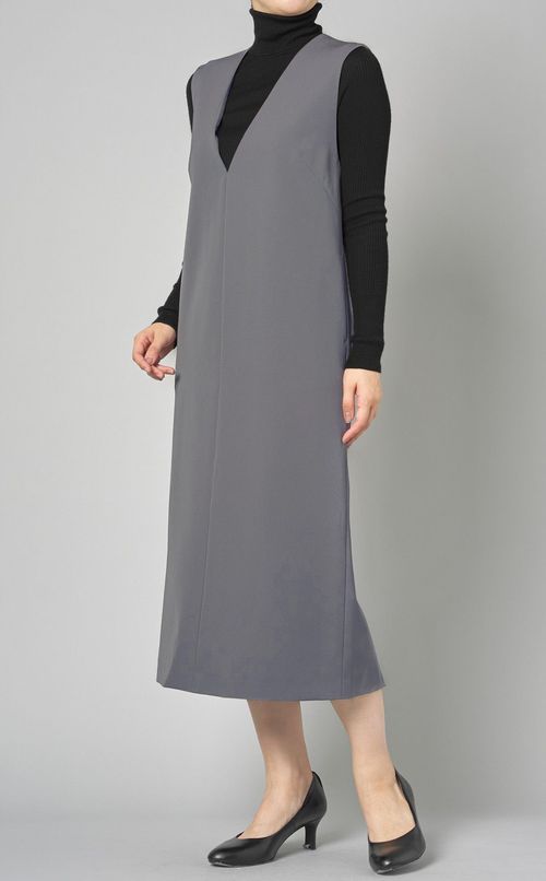 バルキーツイルVネックワンピース