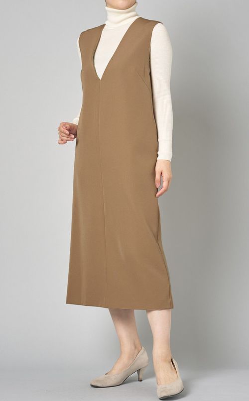 バルキーツイルVネックワンピース